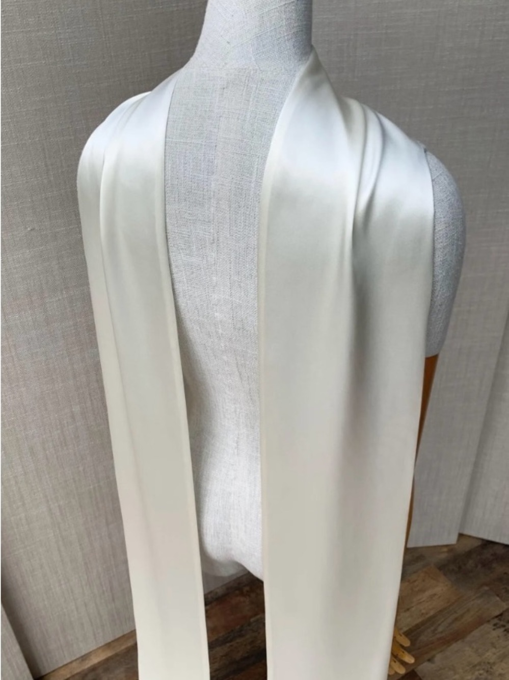 Ivory Silk Neck Scarf